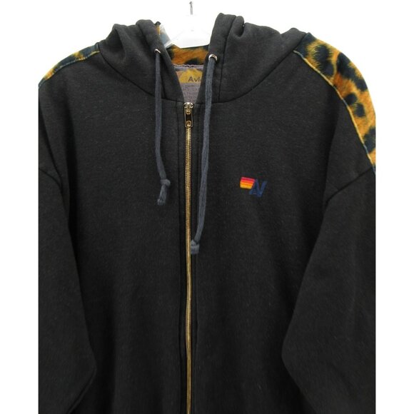 Aviator Nation Black Hoodie with Gold Accents - Picture 2 of 11